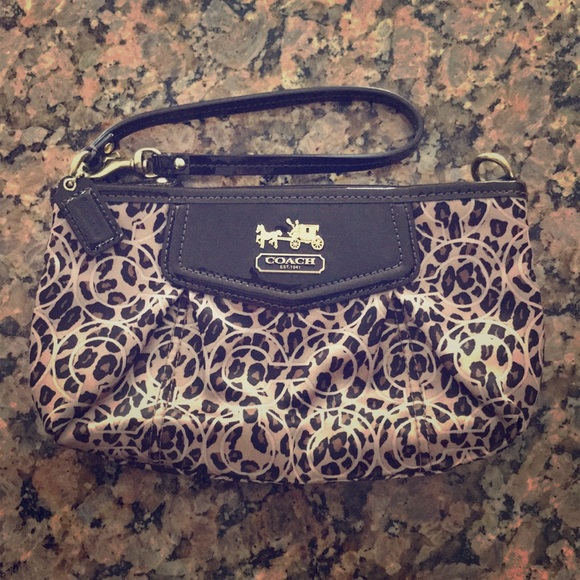 Coach Handbags - Coach Cheetah Wristlet